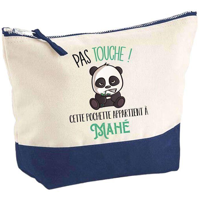 Trousse de maquillage - PLANETEE - Mahé Pas touche Panda - Grand format - Coton - Impression HD