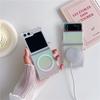 Подходит для чехла для мобильного телефона Zflip5 Складной и красочный Samsung Galaxy Zflip4 Прозрачный чехол Градиентный магнитный чехол