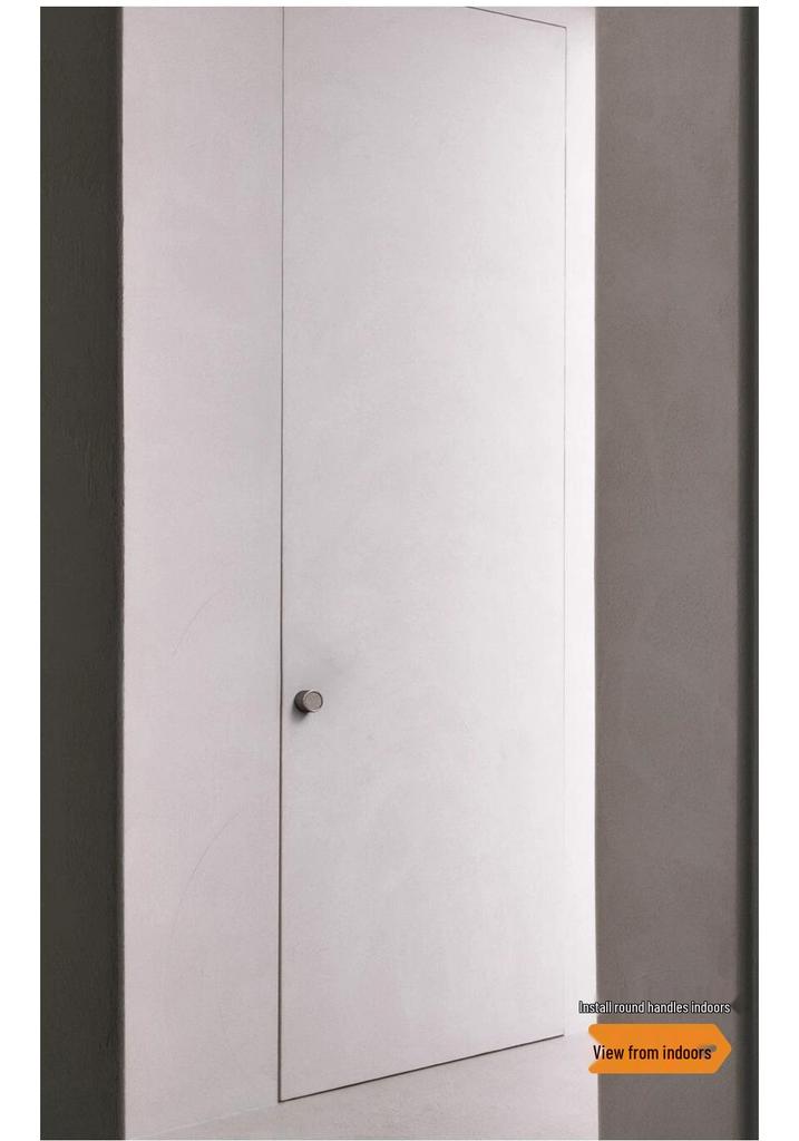 Spherical Minimalist Hidden Door Lock: Invisible, Keyed, Single-Sided for Bedroom Interior, No Handle
