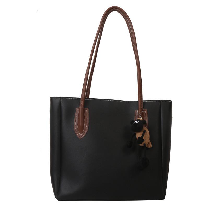 Модная женская сумка-тоут из искусственной кожи большой вместимости 2023 трендовая уличный стиль сумка на плечо