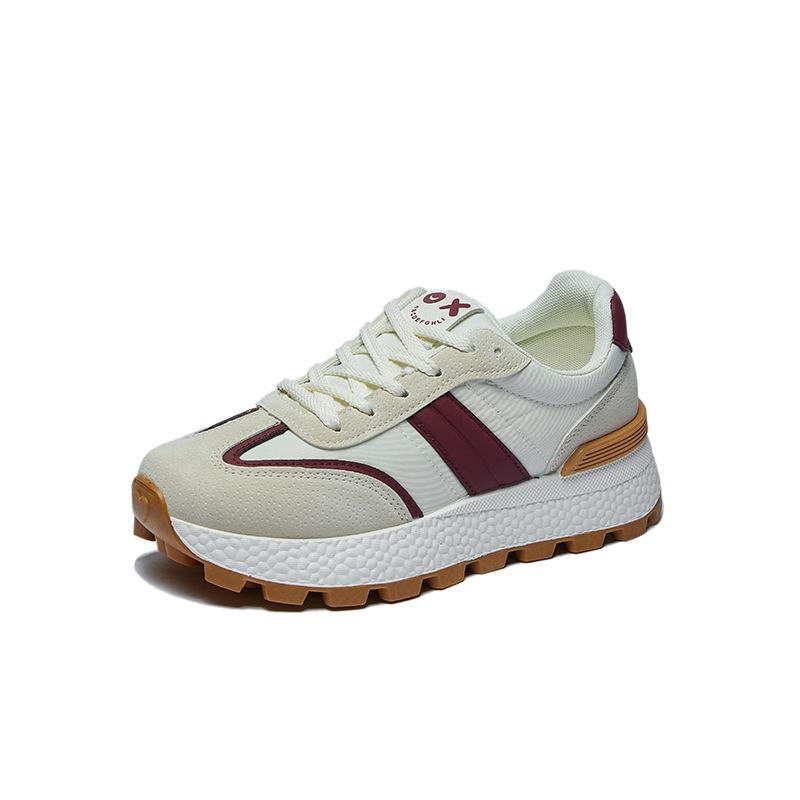 Women's Lightweight Running Shoes Fashion Anti-slip Lace-Up Faux Leather Sneakers Casual Walking Tennis Athletic Workout Gym Jogging Shoes for Women