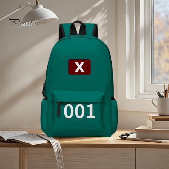 Рюкзак для персонажей ТВ, школьный рюкзак для косплея с большой основной сумкой и внутренним разделом, непромокаемый рюкзак с принтом номера для городских поездок на работу и на природу