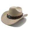 Suede Cowboy Hat Tibetan Accessories Men'S Jazz Top Hat Cowboy Hat
