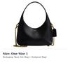 COACH Brooklyn Cow Leather Crossbody Bag, Shoulder Bag Mini Women's Black CCQ56-1ZBLK