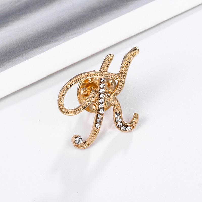 High-Precision Electroplated Vintage Alloy Brooch with Rhinestones