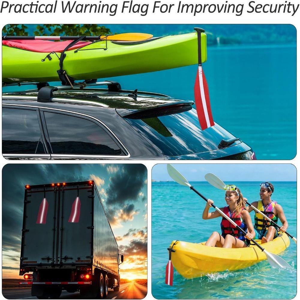 Reflective Strips Safety Travel Flag Red Reflective Safety Flag Kayak Safety Flag Boating Fishing