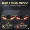 2PCS Solar Car Eyes Light LED Window Decoration Flashing Demon Eye Truck Demon Eye Dynamic Devil Eyes For LED Car Neon Lights 4