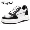 Fujin/5 см из вулканизированной натуральной кожи, устойчивые кроссовки на платформе, массивные ботинки, женская весенне-осенняя повседневная обувь