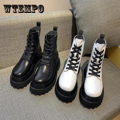 Сапоги. Детские весенне-осенние ботинки средней длины. Студенческие одинарные ботинки Wild на толстой подошве. Повседневные рыцарские сапоги.