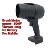 Durable Stepless Speed Fan High Power 500g Thrust Jet Fan 1000W Violent Fan Jet Leaf Air Blower for Makita Battery