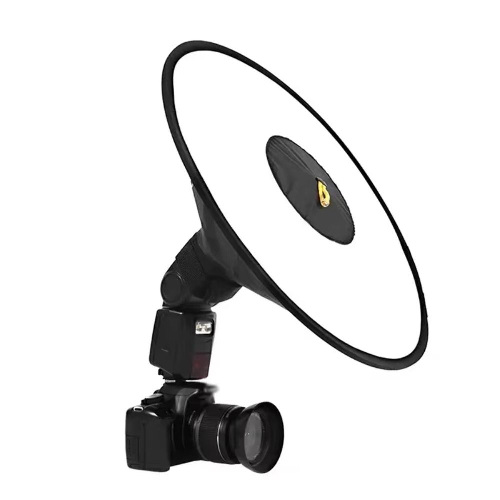 Round Cone Camera Diffuser Reflector Folding Flash Diffuser Portable Softbox Diffuser For Portrait