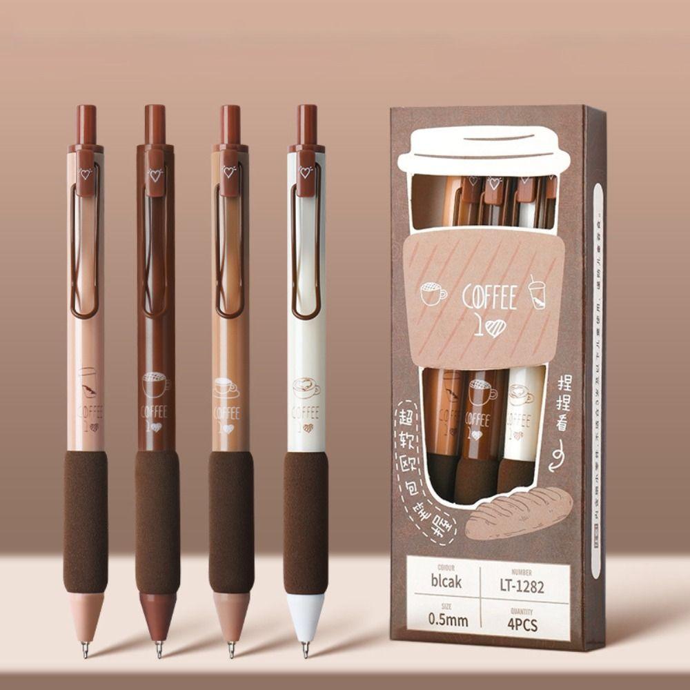4 шт. Милые 0,5 мм Для письма Креативные канцелярские товары Мягкое прикосновение хлеба Нейтральная ручка Гелевая ручка Шариковая ручка