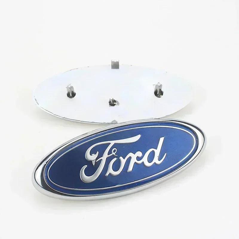 Car Sticker Ford 14.5X6cm Emblem for Ford Mondeo Explorer Focus 2 3 Fusion Transit F150 Fiesta Car Logo Front Grille Trunk Badge