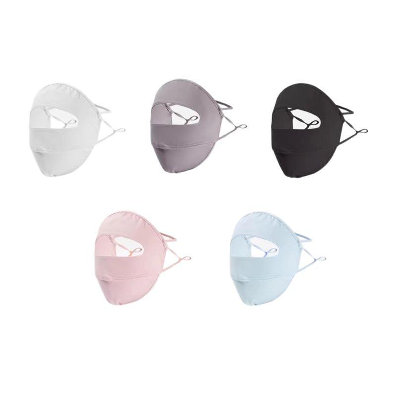 Women's Summer UV Protection Ice Silk Face & Neck Sunscreen Mask