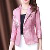 Women's Spring Suit Jacket Temperament   Korean Version One-Button Jacquard Slim Short Top Women Blazer
