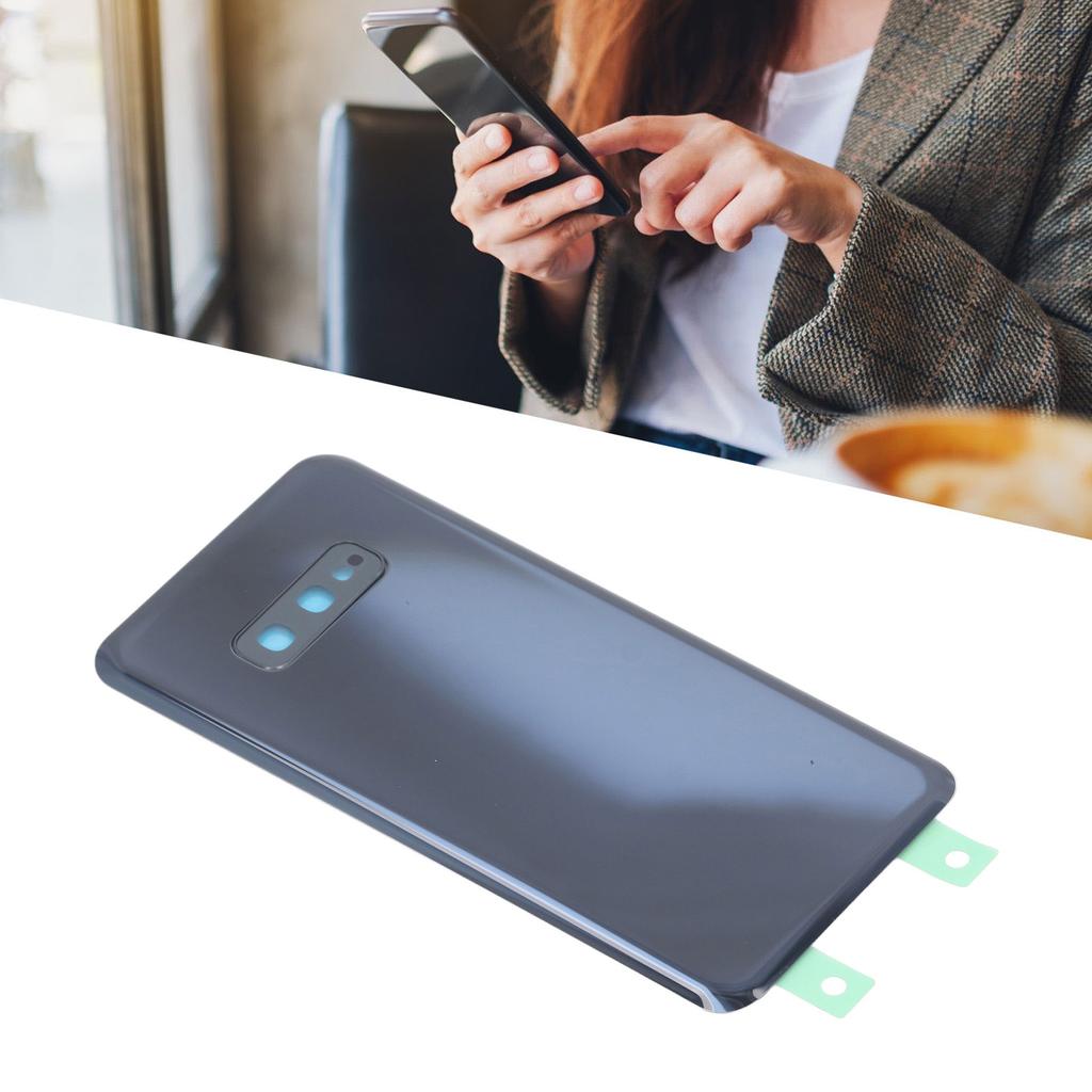 Rear Back Glass Door Cover Replacement with Pre Installed Camera Lens Pre Installed Tape Phone Holder Tools for S10e