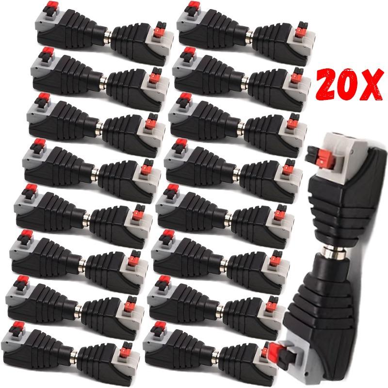 1/20pc Solder-free Press-fit DC Power Connector Security Camera Led Strip Male Female Adapter Socket Power Plug Cable Connectors