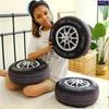 Car Tire-Shaped Throw Pillow Washable All-Season Cushion for Office Chair Sofa and Living Room Decor Children's Gifts