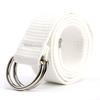 Women Men Canvas Waist Belts Double Rings Buckle Waistband Strap Belts 10 Colors