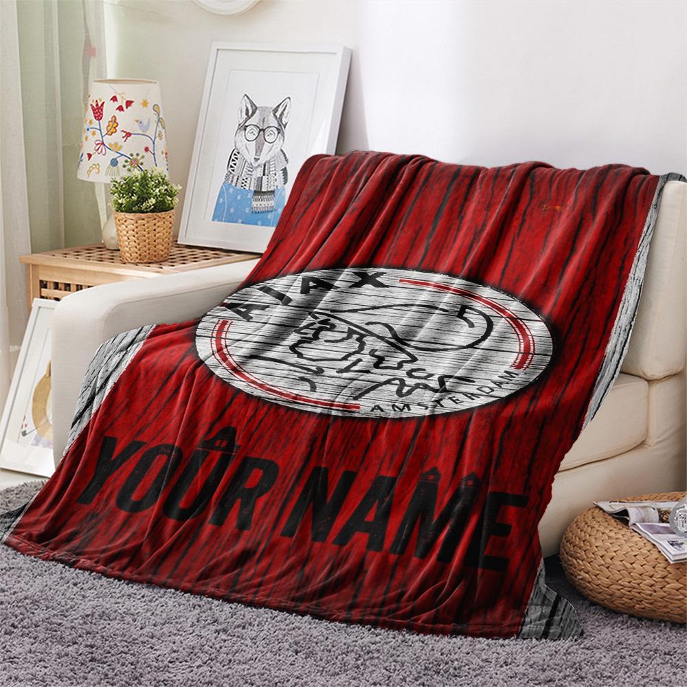 1PC Ajax Fan Gear Custom Name Patterned Flannel Blanket Suitable For All Seasons For Home Decor Warmth And Comfort Gifts Holiday Present