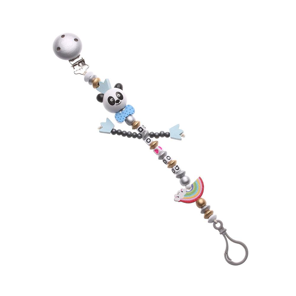 Cute Rainbow Silicone Pacifier Clip Teething Soother Baby Chew Toy  Pacifiers Chain