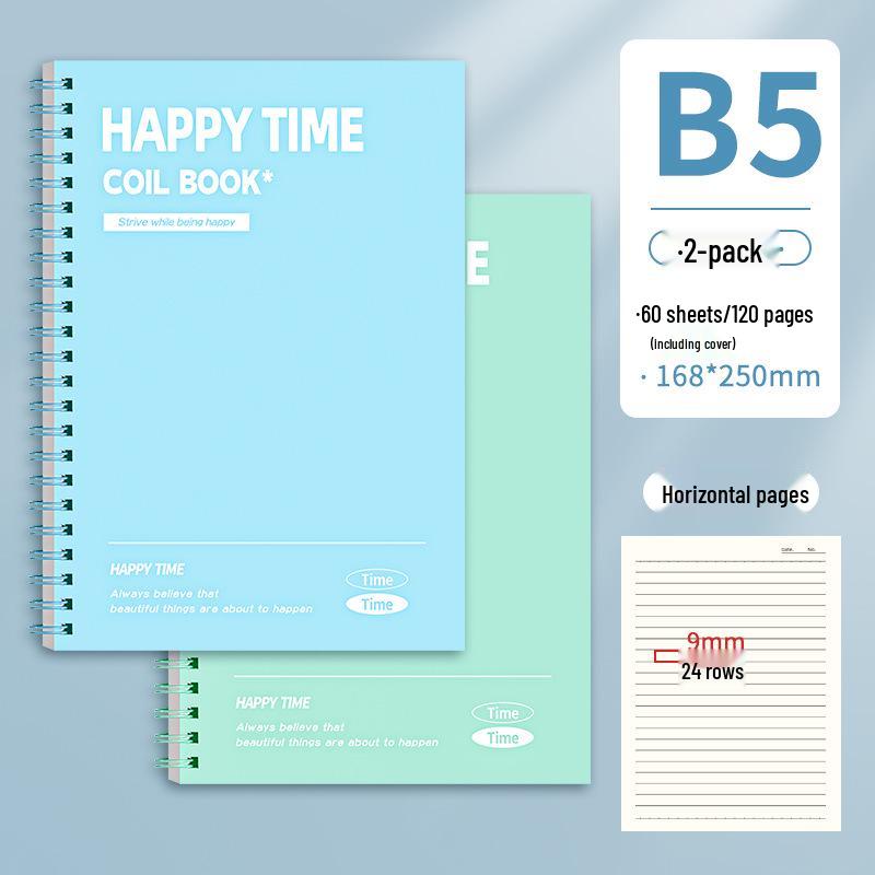 Цветной B5 блокнот на спирали: Высококачественный журнал формата А5 для учебы, записей и ведения дневника - Идеально подходит для студентов.