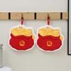 Thickened Coral Fleece Hand Towel Kitchen Bathroom Hanging Towel Spring Festival Embroidered Chinese New Year Festive Decoration