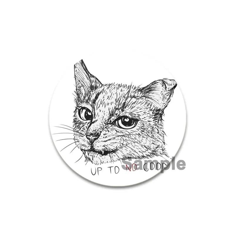 32/44/58 мм мультяшные животные значки на лацкан татуировка кошка эмаль булавка броши для рюкзака декоративные значки из сплава металла ювелирные изделия подарок