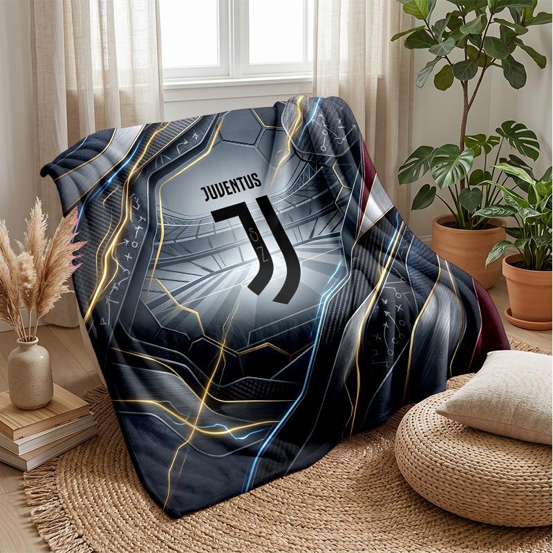 Juventus FC Theme blanket Soft Flannel Blanket Plush Throw Blanket Cozy Sofa Bed Blanket for Home Decor