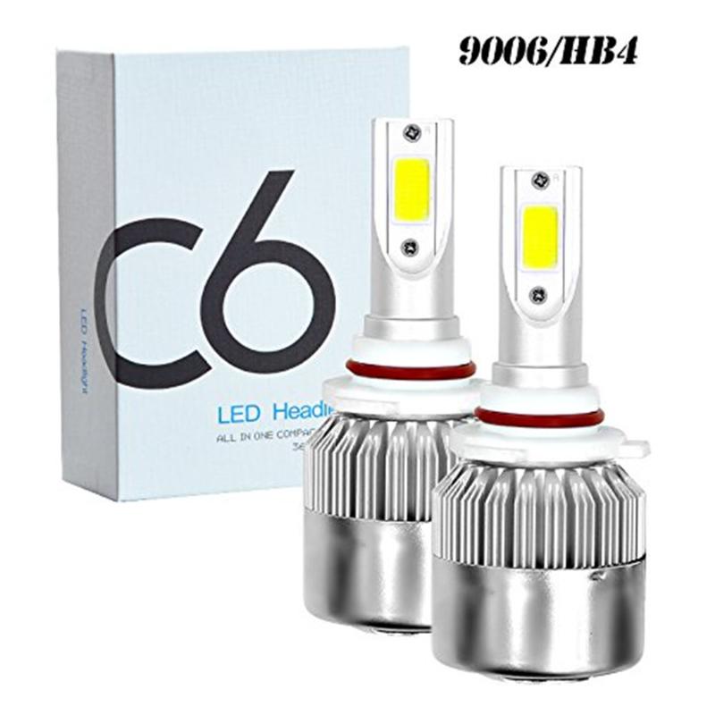 2 шт. Водонепроницаемые светодиодные фары Kits6000K белый свет Hi / Lo луч автомобильные лампы противотуманные фары лампы для вождения