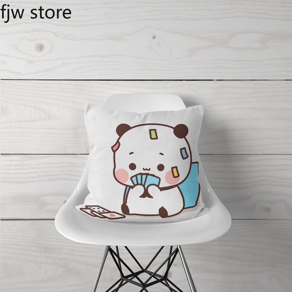 Cute Red Panda Throw Pillow Cover Fashion Anime  Boob   Sofa Chair Bed Cushion  Room Home Decoration