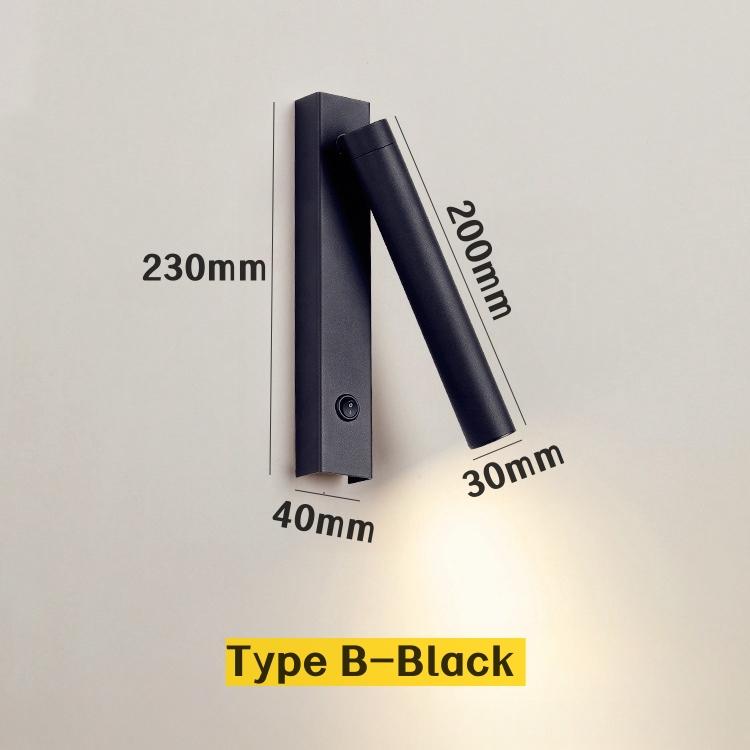 3W Nordic LED Wall Light With Switch Foldable Rotation Hotel Sconce Bedside Bedroom Reading Hallway Indoor Wall Lighting Fixture