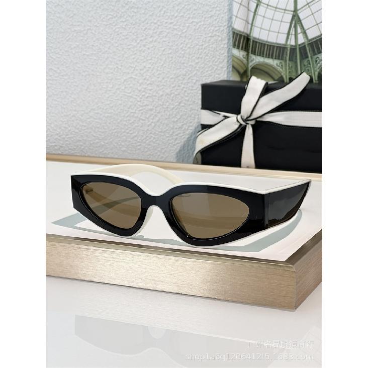 New panda sunglasses, cat-eye black and white sunglasses, slimming and face-covering, recommended by internet celebrities, trendy glasses