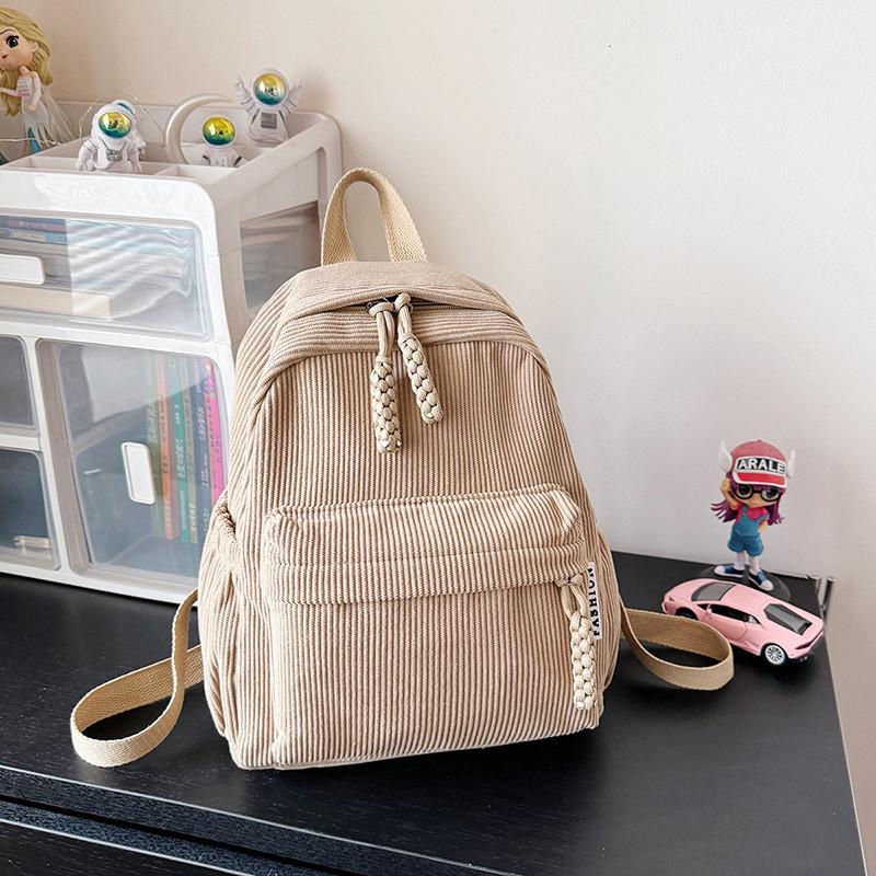 Стильный вельветовый легкий рюкзак: Дорожная, школьная и студенческая сумка для поездок