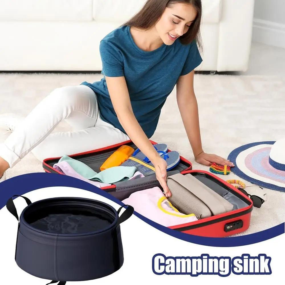 Waterproof Portable Wash Basin Collapsible Foldable Washbasin Basket Folding Water Basin Fishing