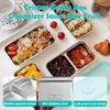 Mini Double Compartment Lunch Box Snack Container Portable Leak Proof Picnic Fresh Box Stainless Steel Food Storage Container