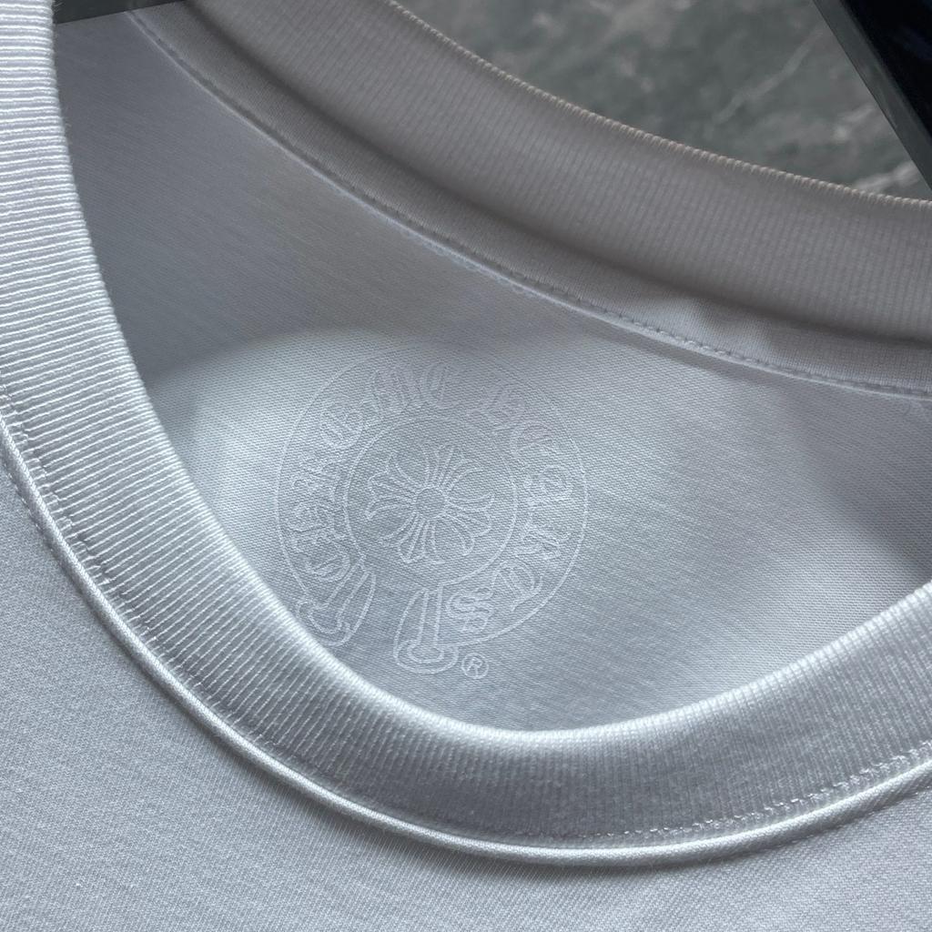 8555 CHROME HEARTS 2025 Лето Новая Высококачественный Хлопок Круглый Вырез Свободный Большой Размер Мужская и Женская Футболка Парная Футболка