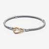Moments Heart Closure Snake Chain Bracelet 17 Cm