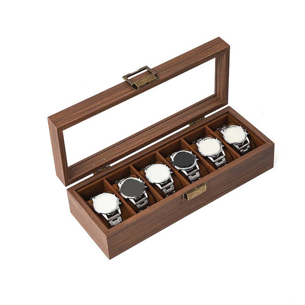 Walnut Wood Wooden Watch Box Soft Watch Pillow Watch Display Box Watch Storage Box  Gift Packaging