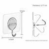 10PCS Transparent No Damage Hooks Heavy Duty Stick On Hooks Multi-Purpose Adhesive Wall Hooks  Door