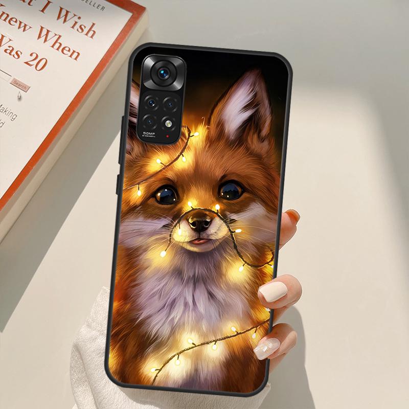 Чехол с милым мультяшным животным лисой для Xiaomi Redmi Note 10 8 9 11 Pro 8T 9S 10S 11S Redmi 10C 9C 9A 9T K50 K40 Gaming