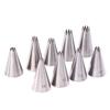 9Pcs Pastry Icing Piping Nozzles Stainless Steel Decorating Tip Cake Decor