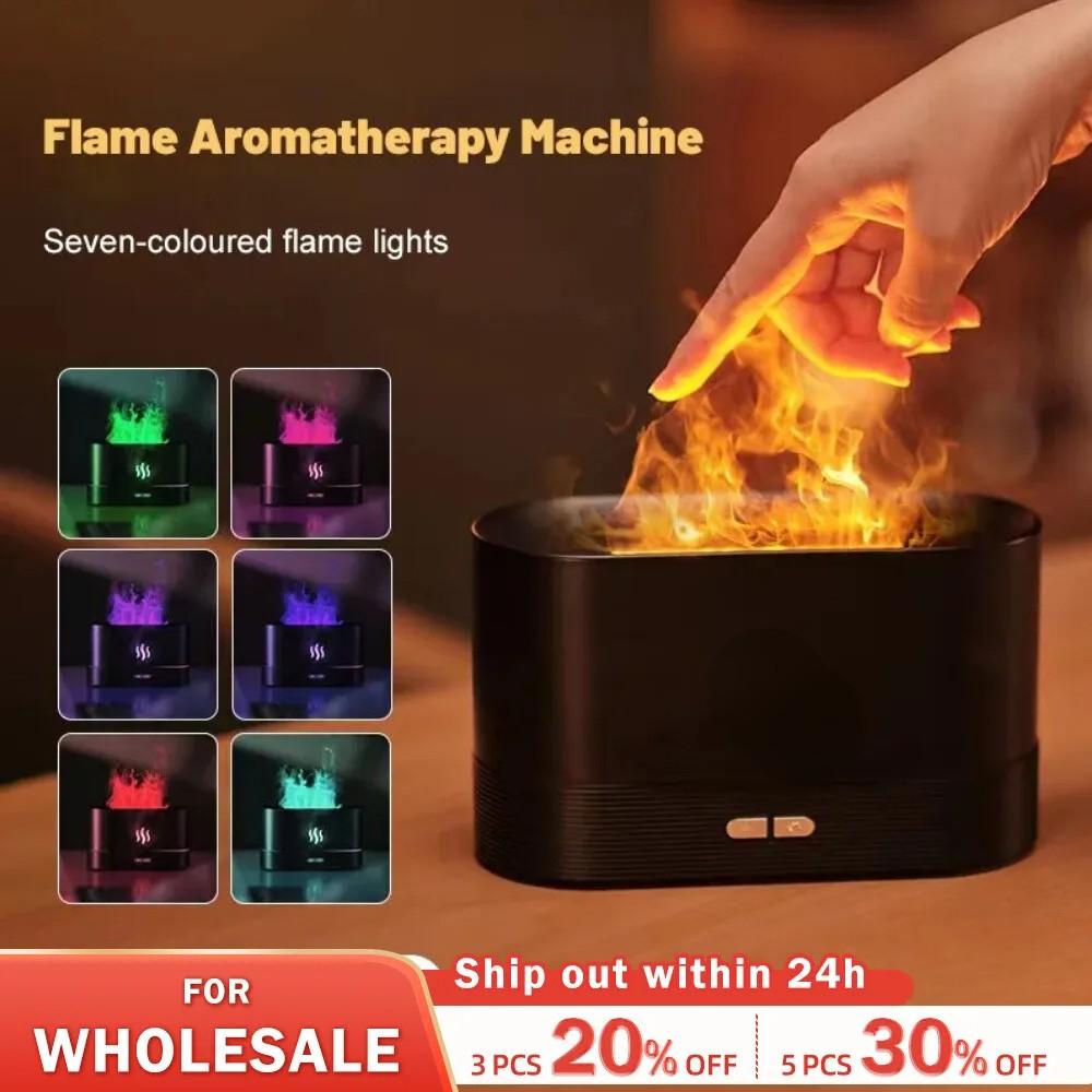 Для увлажнителя воздуха ультразвуковой увлажнитель воздуха со светодиодной подсветкой имитация красочного пламени ароматизатор машина
