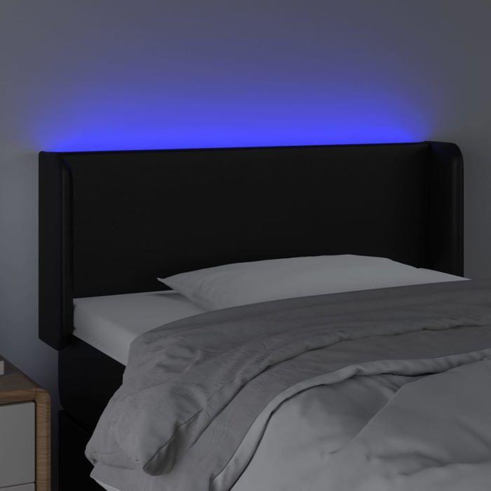 Tête de lit - MAISON EXCLUSIVE - 83x16x78/88 cm - Similicuir - LED intégrée multicolore - Hauteur réglable
