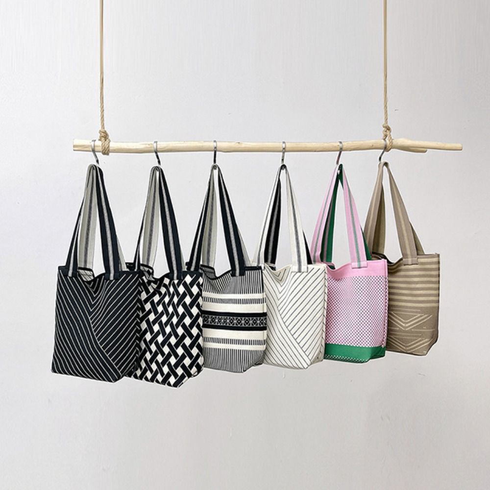 Shopping Bag Color Blocking Bucket Bag Large Capacity Casual Shoulder Bag  Outdoor