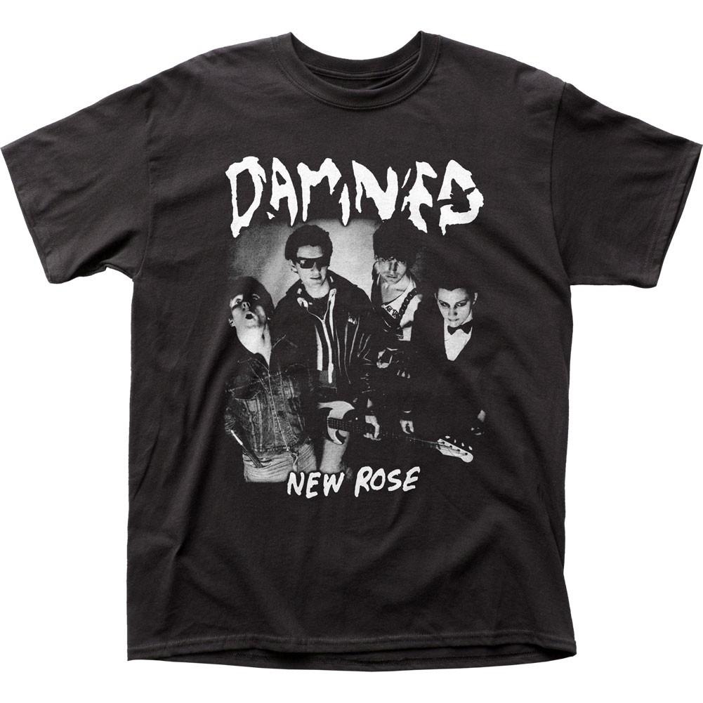 The Damned New Rose Mens T Shirt Music Classic Concert Rock Band Tee New Black