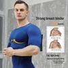 Men's Tummy Control Body Shaper Corset with Bust Support and Short Sleeves - DT02.