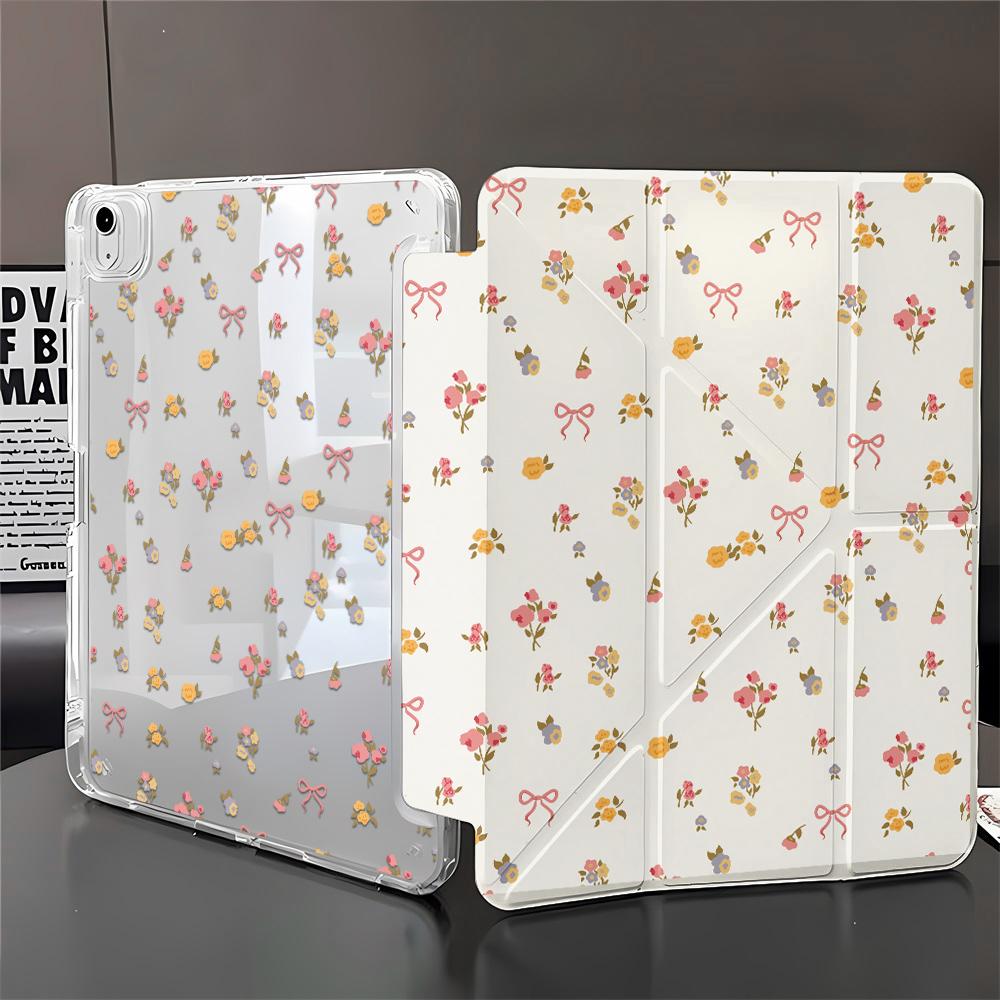 Чехол с цветочным принтом и мультяшным рисунком для iPad 11 10.9 дюймов 7-го 8-го 9-го поколения 10.2 Чехол для iPad A16 11-го Air 13 4 5 Pro 11 Чехол Y Fold