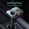 Многофункциональный Bluetooth FM-передатчик и Быстрое автомобильное зарядное устройство с цветной подсветкой