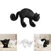 Black And White Cat Plush Toy With Funny Expression For Halloween Gift And Collectors Item